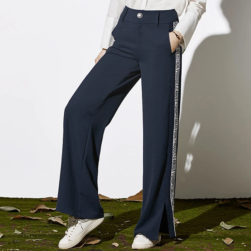 Casual Fashion Spring Womens Striped Patchwork High Waist