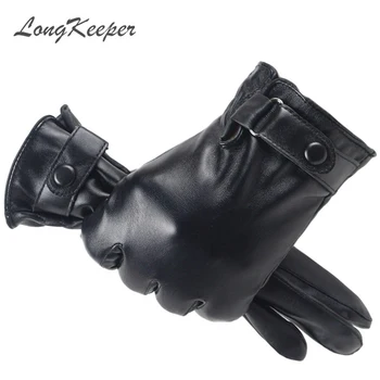 

LongKeeper Autumn Winter Gloves Men Thicken Warm Cashmere Thermal Mittens Male Touching Screen Gloves for Smart Phone/Ipad G270