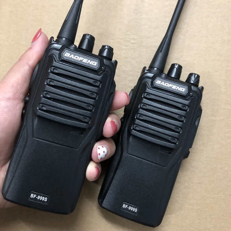 

2pcs baofeng 999S walkie talkie UHF 400-470mhz 5W powerful two way radio 16 channel + program cable