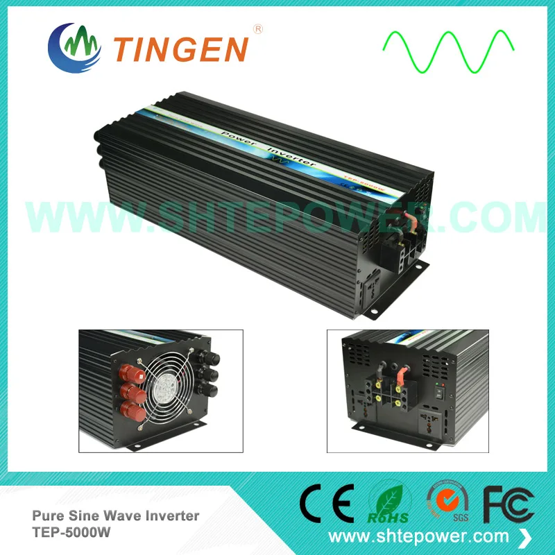 invertor off grid tie system DC 12V/24V/48V input optional TEP-5000W 5KW Pure sine wave inverter 50Hz 60Hz AC output 220V