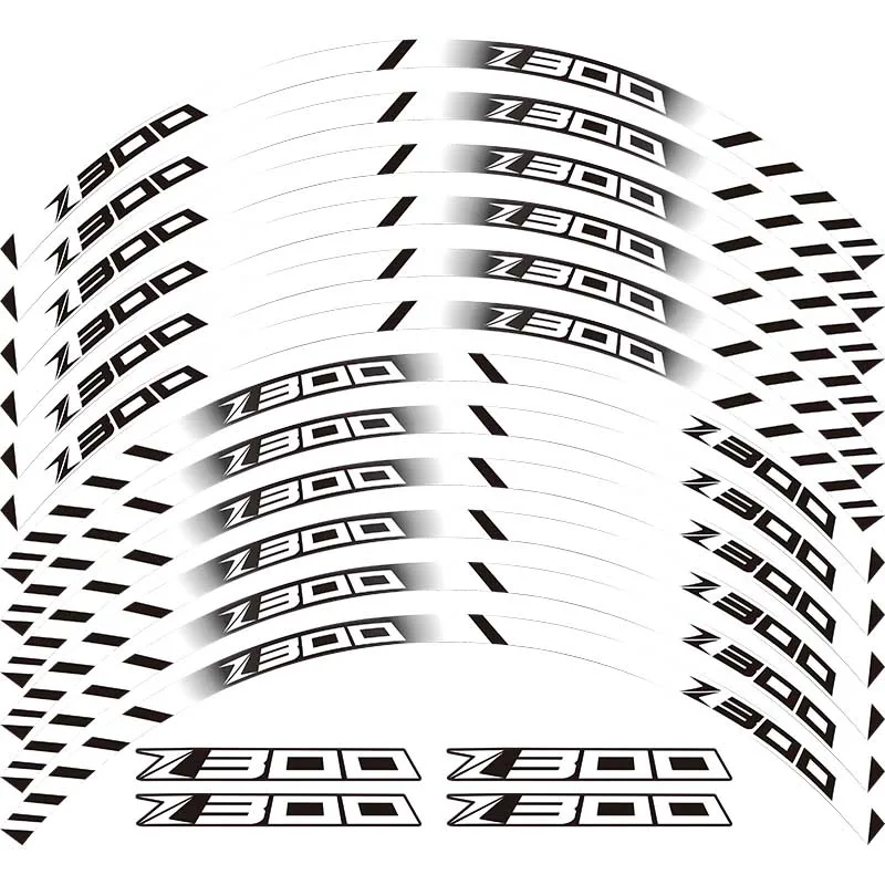 12 X толстый край внешний обод стикеры колеса в полоску наклейки подходят для всех kawasaki Z300