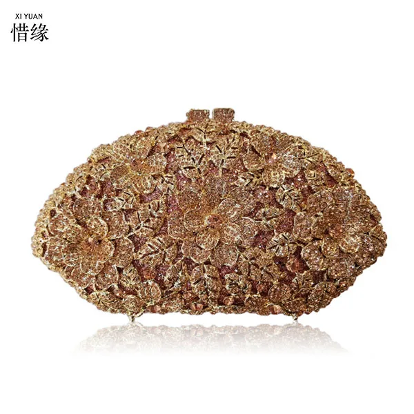 XIYUAN женские вечерние клатчи с кристаллами маленькие сумочки Minaudiere Свадебный