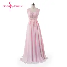 Cheap Evening Dresses  Long New Charmming V-Neck Floor Length Chiffon with Top Lace Summer Style Special Occasion Dresses 2017