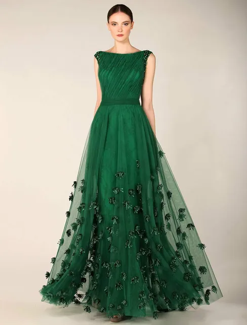 forest green grad dress