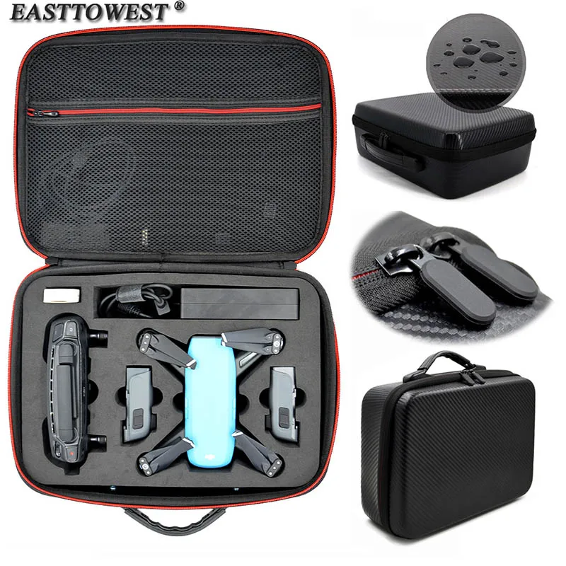 Easttowest EVA PU Waterproof DJI Spark Hard Case Drone Box Portable