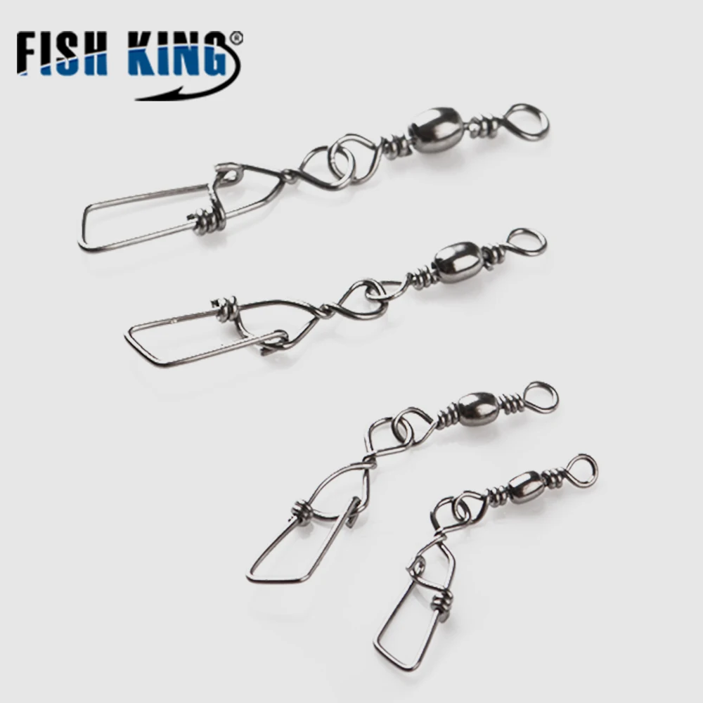 FISH KING 10 шт./упак. 6 #/8 #/10 #/12 # вертлюг с датской приманкой фоторазъем терминальная