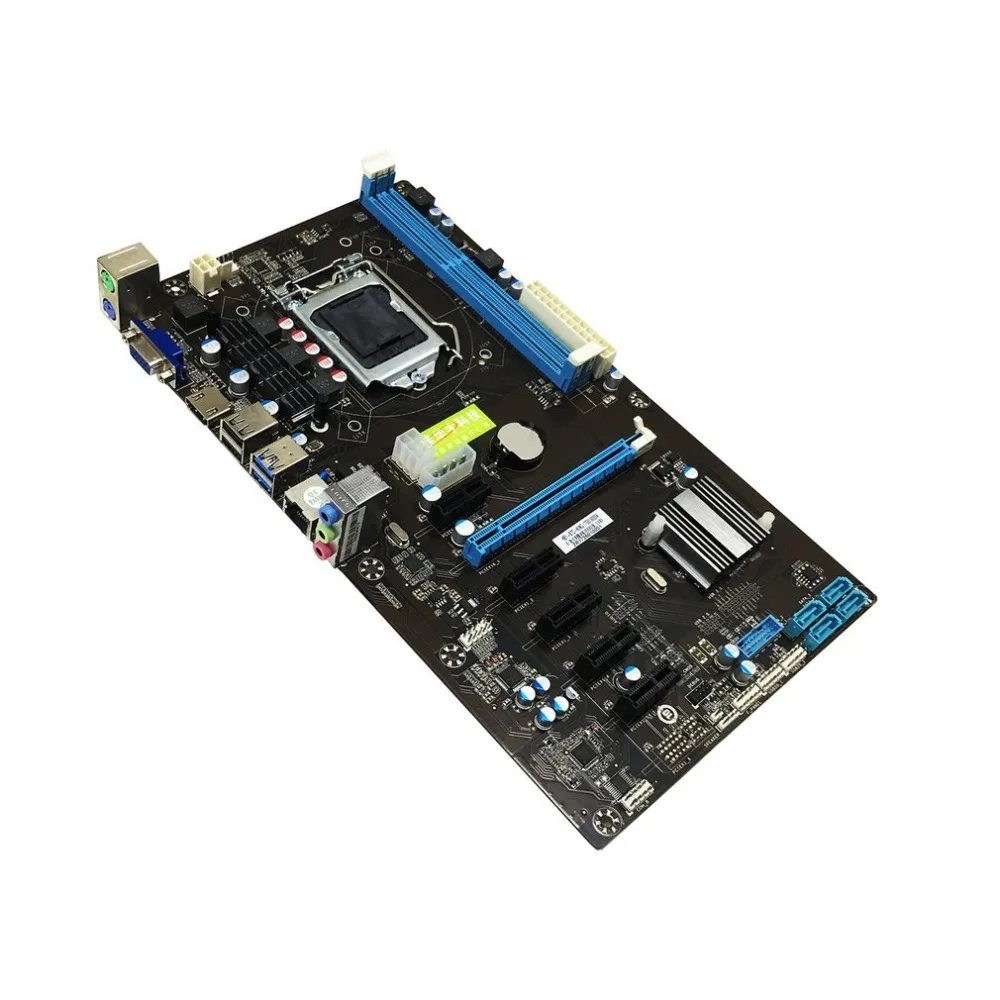 6 GPU горная материнская плата с 6 шт. PCI-E удлинитель Riser Card Поддержка DDR3 USB компьютерная материнская плата для BTC Eth Rig эфириума