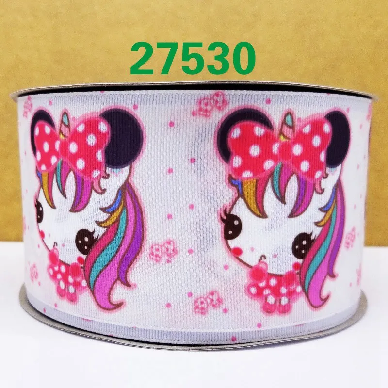 50 ярдов в размер единорог лента напечатанная grosgrain лента 27529 - Цвет: 27530