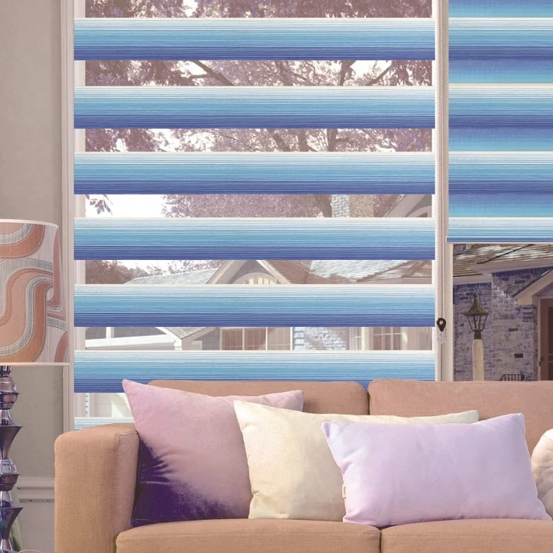 

Gradual change Double Layer Blinds Zebra Roller Blinds Rainbow Blinds for Window BN23