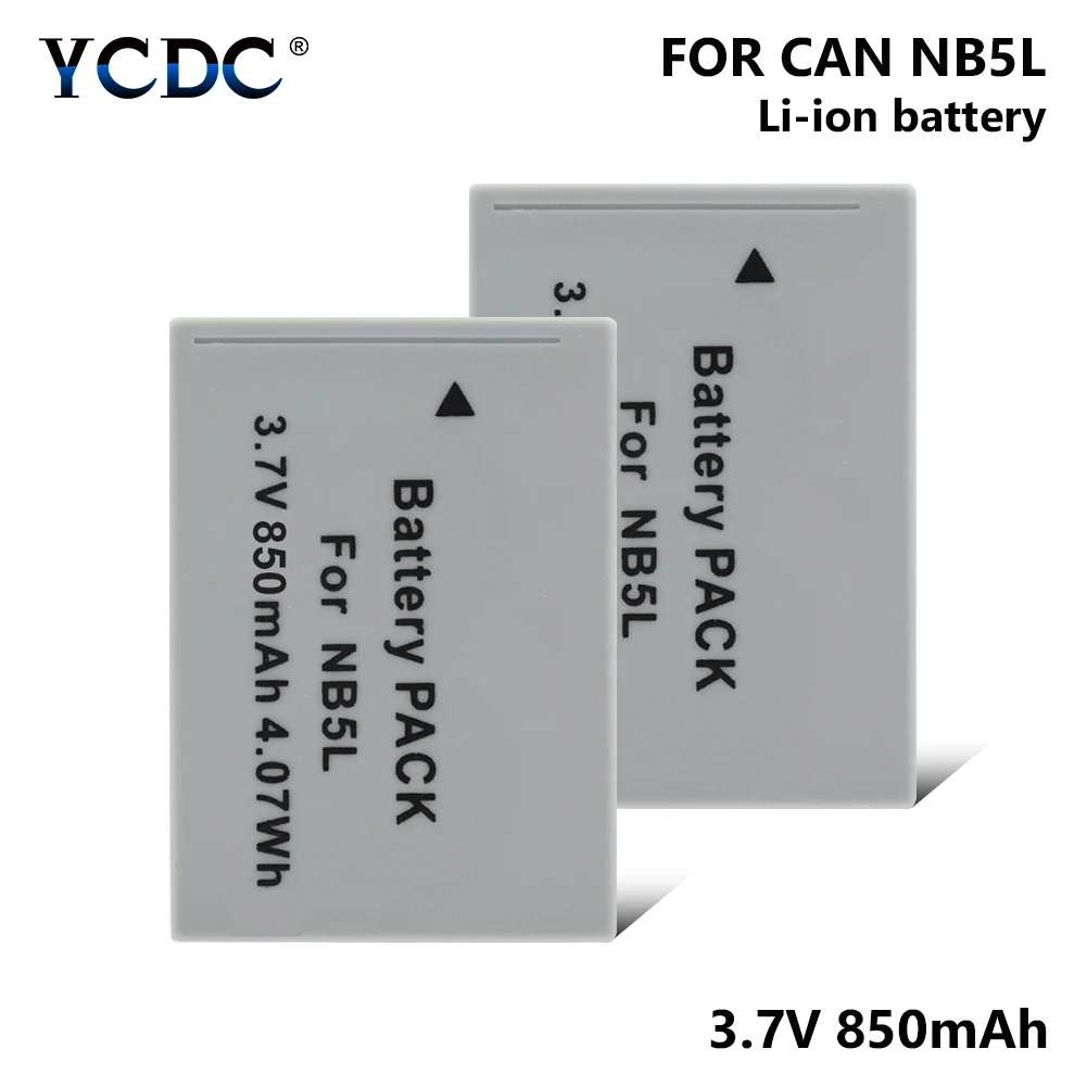 1/2 шт NB5L NB-5L NB 5L перезаряжаемый 3,7 V 850mAh литиевый аккумулятор для камеры Canon Powershot SD700 IS SD700IS/SD790 IS SD790IS