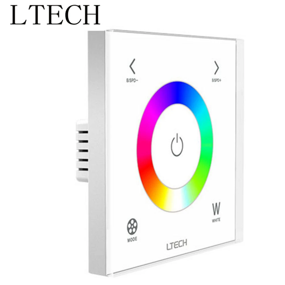 

Xnbada LTECH E4S Led RGBW Wall Mount Touch Panel Dimmer DC12-24V Input 3A*4CH Output RGBW Strip Panel Controler For Led Lights
