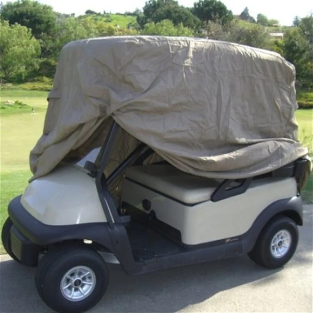 Водонепроницаемый 2 пассажира детектор автомобиля гольф-кары Защитная крышка УФ устойчивая для двух легковых автомобилей клуб автомобиль хаки