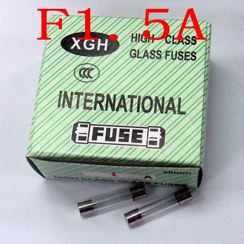 ( 100 pcs/lot ) 1.5A F1.5A 1.5 AMP 250V,6 x 30mm,Quick Blow Glass Fuses