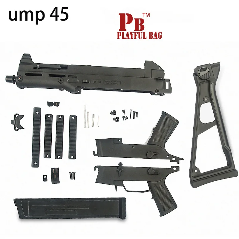 PB игривый bagToys Спорт на открытом воздухе CS нейлон UMP45 основной корпус Гофрированная коробка труба Батт jinming8 волна коробка комбинация гель мяч пистолет - Цвет: a  set