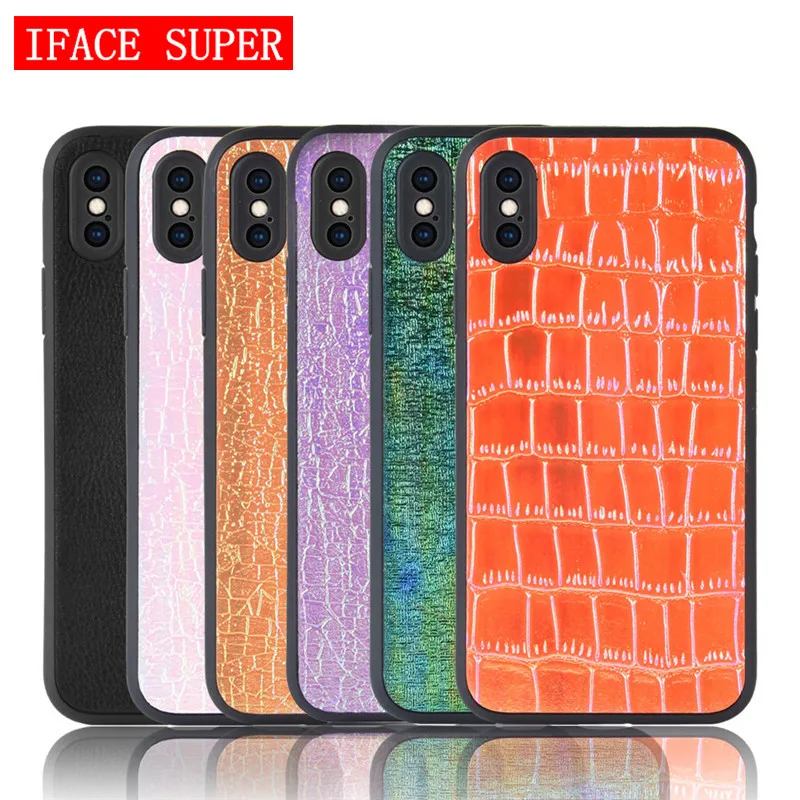 

For iPhone 6s 7 8 Plus Case Colorful discoloration PU Leather TPU Soft Back Cover Case For iPhone XS MAX XR 5S SE Case Shell
