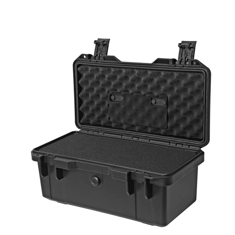 Пластиковый ящик для инструментов защитный чехол для прибора защитная коробка влагостойкий водонепроницаемый ударопрочный ящик - Цвет: Черный