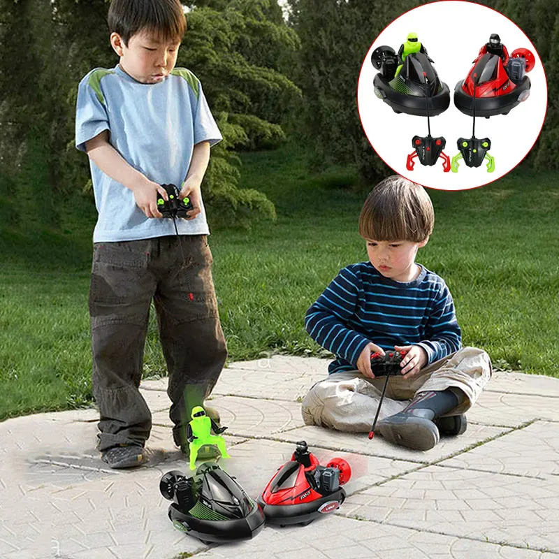 

Hot Selling High Speed 2Pcs Stunt Remote Control RC Battle Bumper Car with Drivers RC Machine Toy For Boys robot Kids Gifts