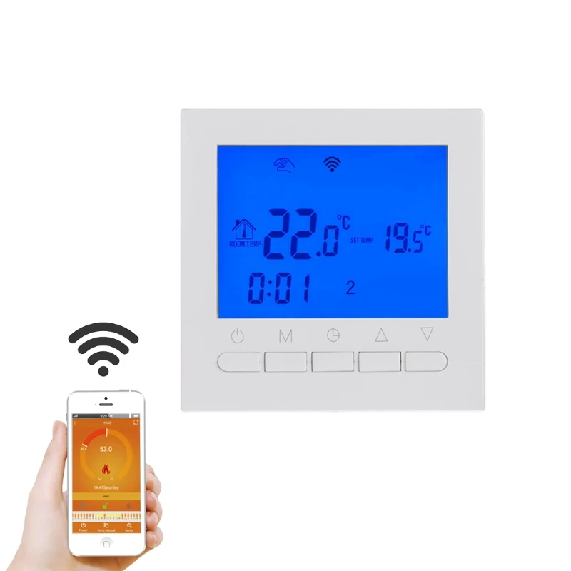 WIFI LCD Electric Heating Thermostat Room Temperature Controller Programmable