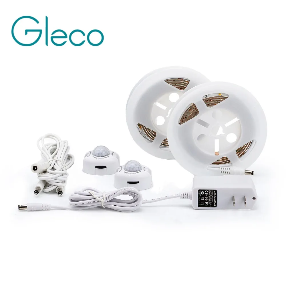 Motion Activated Sensor Bed Light 1.2M LED Strip Sensor Night Light 12V Cabinet Light Warm white with Automatic Shut Off Timer for dual motion activated bed light flexible led strip sensor night with automatic shut off timer promotion