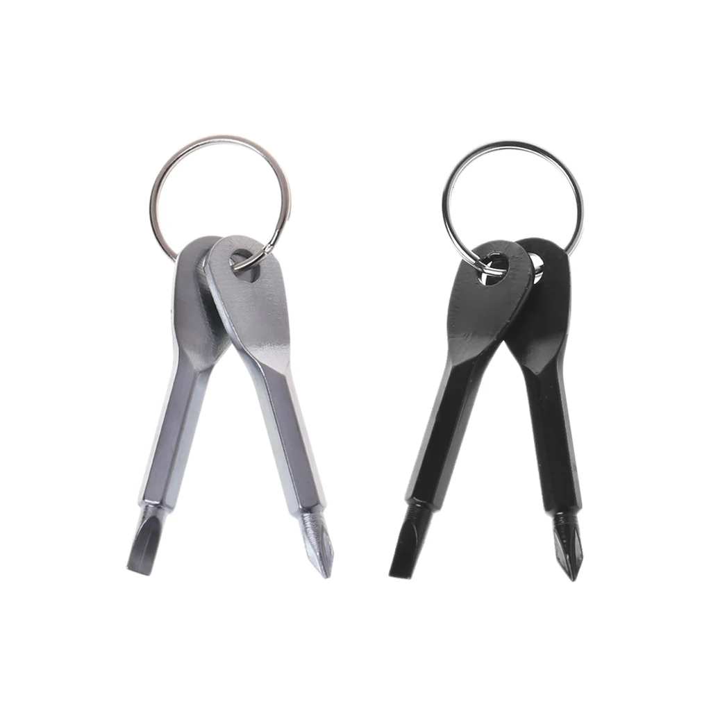 

Key Shape Slotted Phillips Screwdriver Keychain Pocket Portable Repair Hand Tool