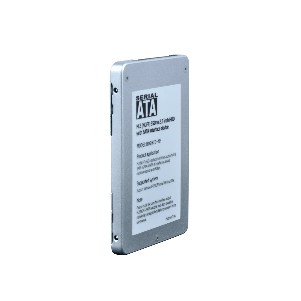 Metal Case B+M key M.2 NGFF SSD to 2.5 SATA 6Gb/s Adapter Card Enclosure Socket M2 NGFF Adapter for 2230 2242 2260 2280 M2 ssd enclosure hard drive enclosure hdd case enclosure hard drive adapter ssd adapter