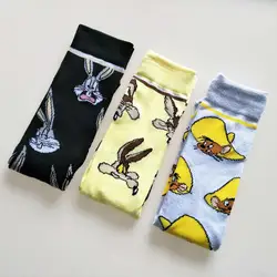 Весна и осень высокого качества милые забавные Harajuku Мультфильм Мужчины и Женщины носки с животным рисунком повседневные хлопковые носки