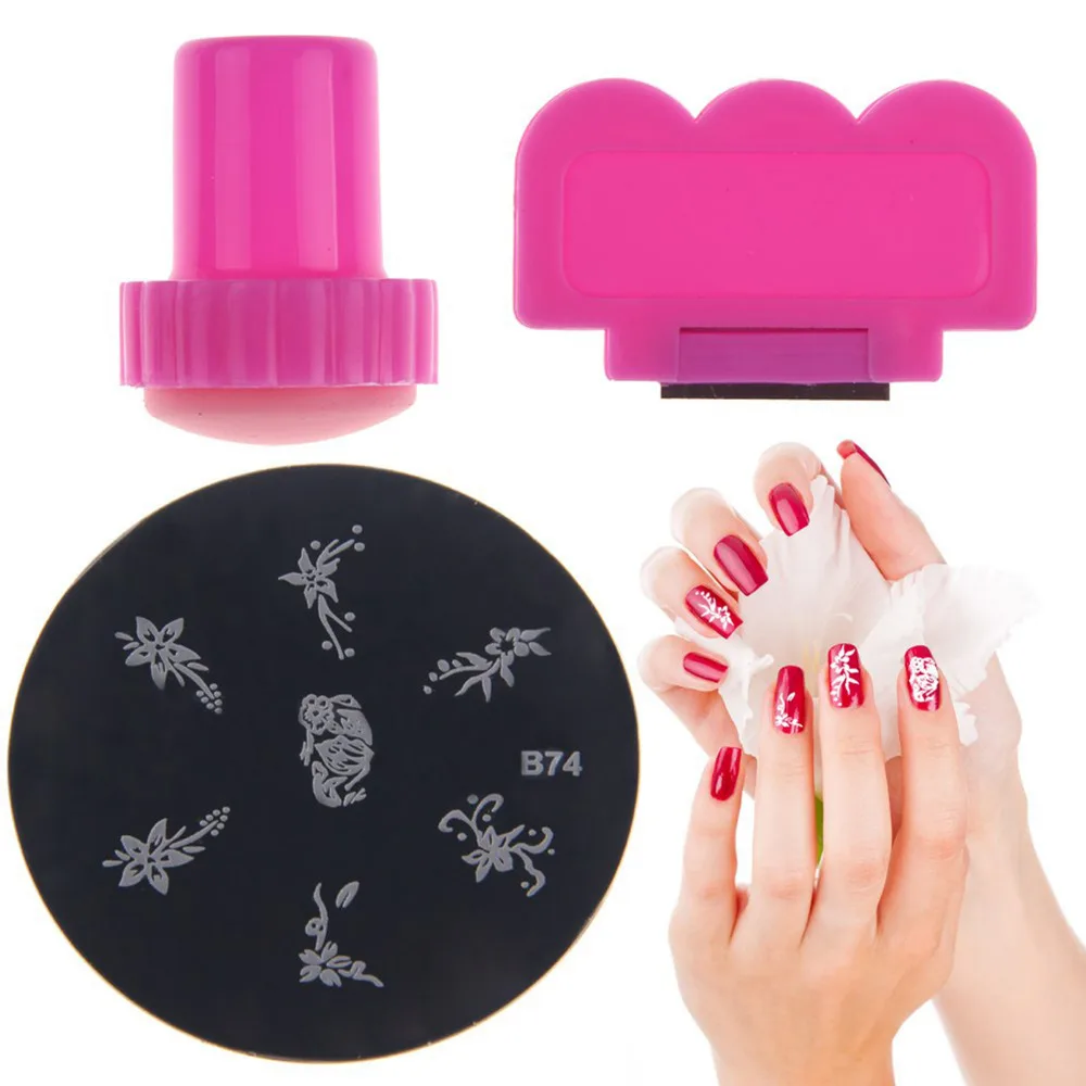NEW 3pcs Nail Art Stamping Scraper Set DIY Nail Art Decorations Polish