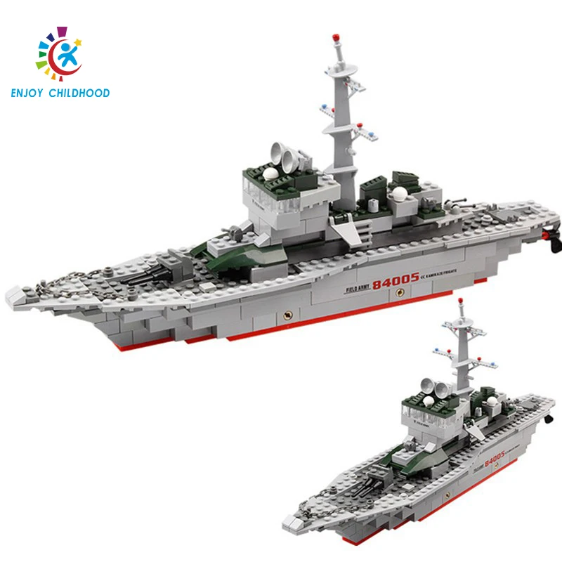 

KAZI 84005 288pcs Military Frigate Building Blocks Early Educational DIY Brick Toys For Children Compatible with Legoings