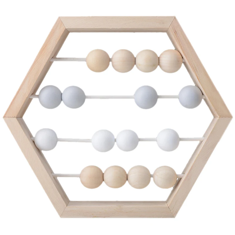 Скандинавский стиль натуральный деревянный Абакус с бисером ремесло ребенка для раннего развития игрушки скандинавский стиль украшение в