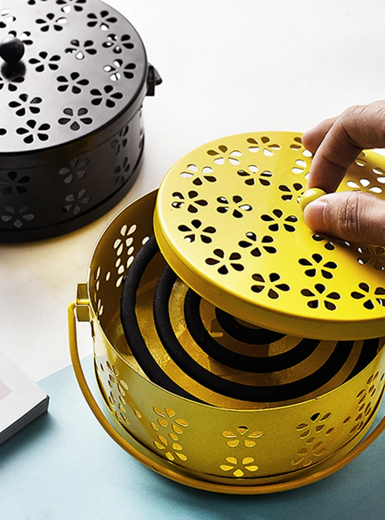 Home-Fragrance-Sachet-Box-Metal-Hollow-Out-Mosquito-Coil-Sandalwood-Holder-with-Handle-Lid-Safety-Smoke-Organizer-Yellow-Black-010