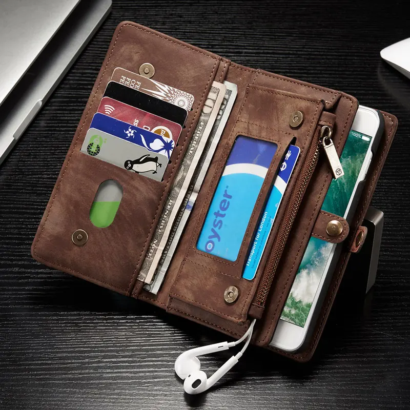 bilder für 2017 multifunktions Reißverschluss Leder Wallet Magnetic Removable Zurück Fall Für Apple Iphone 6 6 S 7 Plus 7 Plus Flip Abdeckung Karte halter bilder für 2017 multifunktions Reißverschluss Leder Wallet Magnetic Removable Zurück Fall Für Apple Iphone 6 6 S 7 Plus 7 Plus Flip Abdeckung Karte halter
