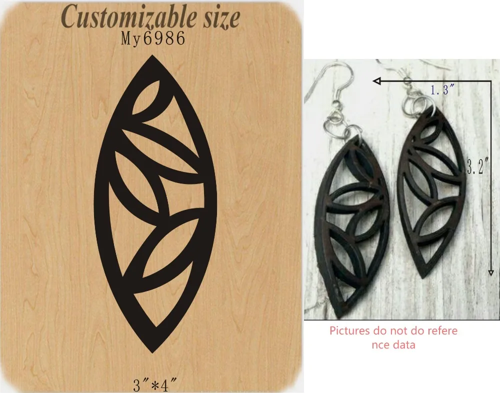 

Bamboo Leaf Earrings die cutting & Wooden dies cutting fit // Scrabooking