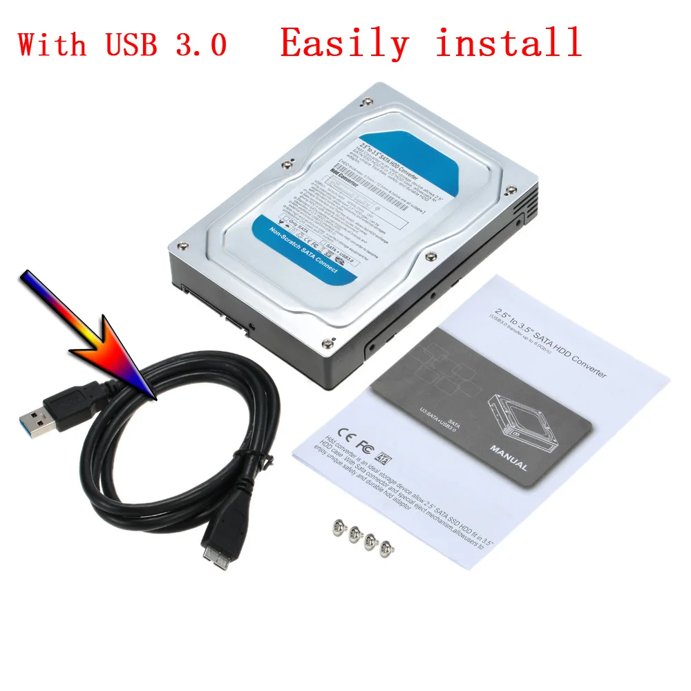 

2.5" and 3.5" Inch SATA Converter Adapter hdd box usb 3.0 external hard drive enclosure hard disk box Tool Free HDD SSD Caddy