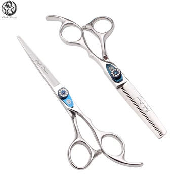 

Z1115 6.0" 17.5cm Purple Dragon Professional Hairdressing Scissors Cutting Shears Thinning Scissors Up Teeth Salon Hair Clippers