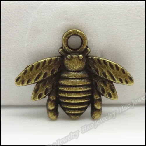 

80pcs Vintage Charms Bee Pendant Antique bronze Fit Bracelets Necklace DIY Metal Jewelry Making