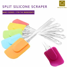 Резиновая прочная цветная маленькая посуда скребок лезвие безопасные пирожные с кремом щетка лезвие куммист торт Ракель Инструменты для выпечки JWKT011