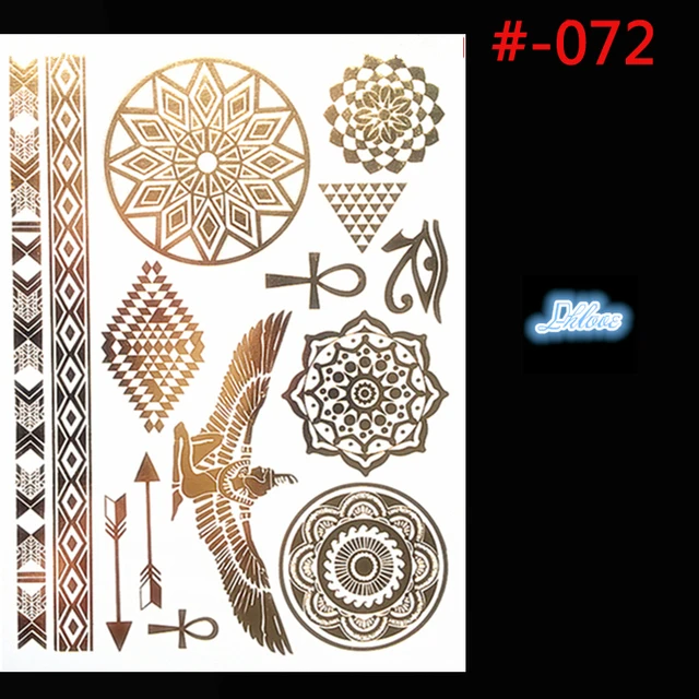 Golden Flash Tattoos The Ancient Egyptian Graphic Design One Time Temporary High Quality Gold Golden Flash Tattoos The Ancient Egyptian Graphic Design One Time Temporary High Quality Gold