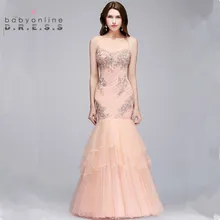 Robe De Soiree сексуальное иллюзионное кружевное элегантное вечернее платье Русалка шлейф со складками вечернее платье с жемчугом Vestido de Festa