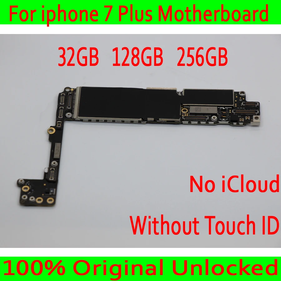 

No iCloud for iphone 7 Plus Motherboard unlocked ,Original unlocked for iphone 7 Plus 7P Mainboard without Touch ID