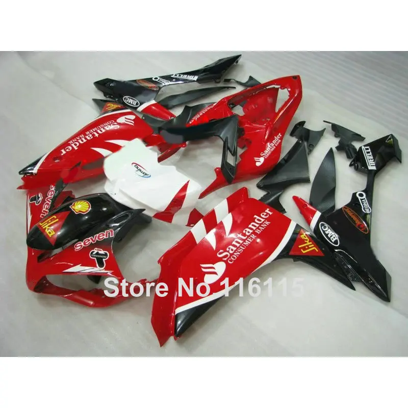 

Injection molding hot ABS fairing kit for YAMAHA YZF R1 2007 2008 body kits YZF-R1 07 08 black red Santander fairings set OX30