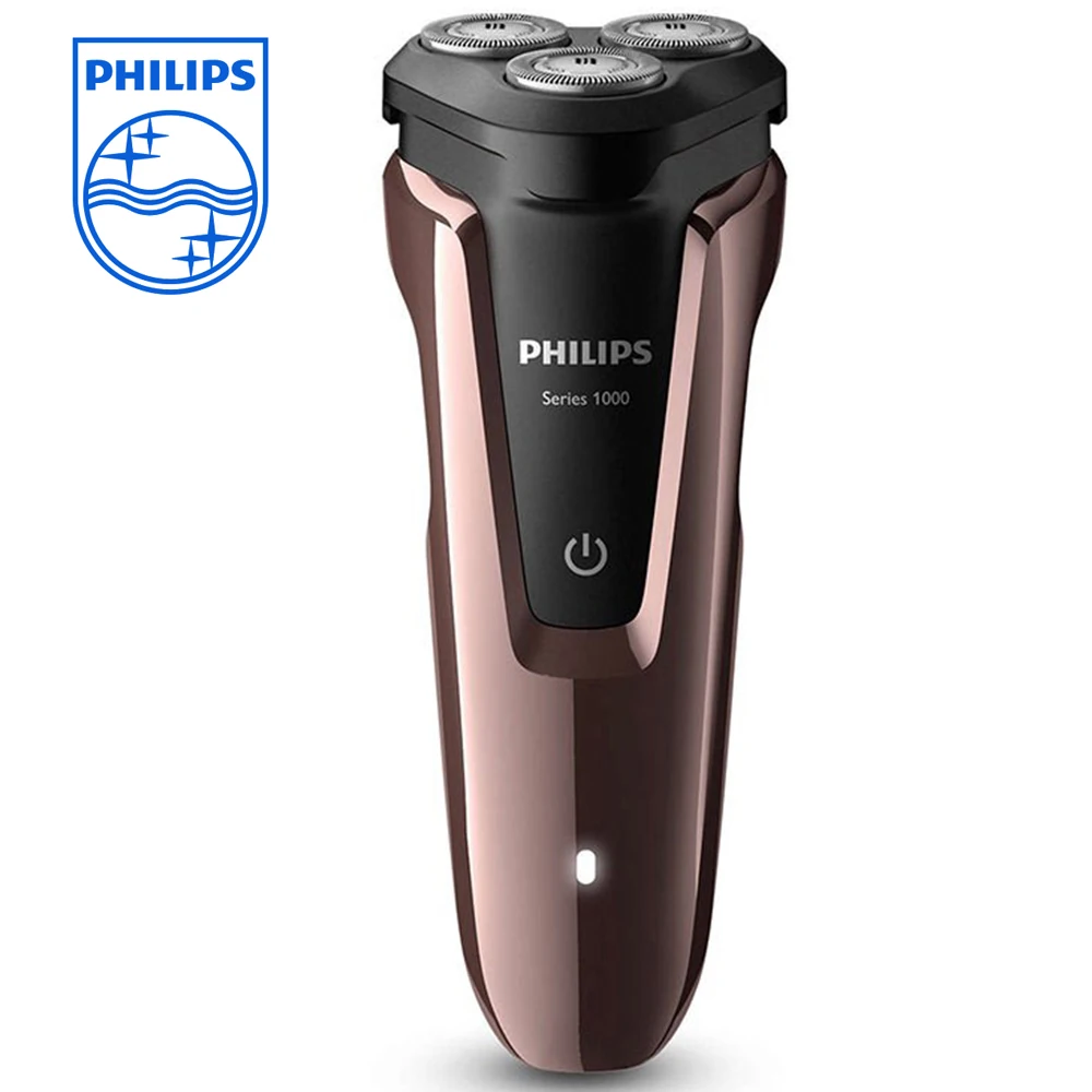 100% Genuine Philips 1000 series S1060/04 Rotation shaver Black Brown men's shaver with Full-Body water wash shaving beard knife