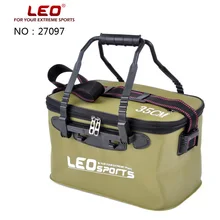 Leo EVA портативное складное ведро 27099 квадратный резервуар для воды с ручкой герметичный 30 см 35 см рыба воды Прочный Рыболовные Снасти Коробка