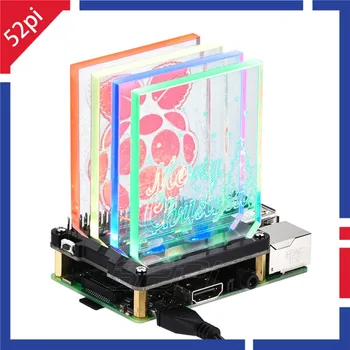 

52Pi Colorful Life WS2812B 8 Pixel Lighting NightLight Hat Board Creative Gift, For Raspberry Pi 3B+(3B Plus) /3B (Not Include)