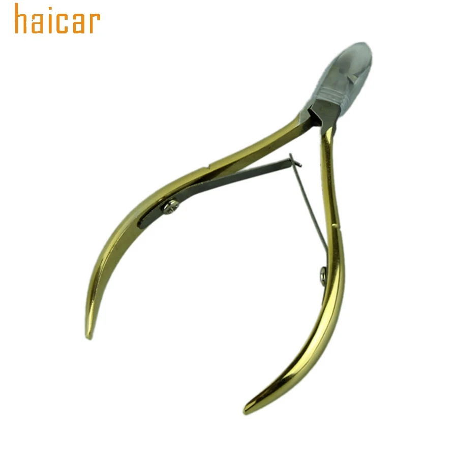

HAICAR Love Beauty Cuticle Dead Skin Nippers Manicure Pedicure Stainless steel cobalt Nail Care Tool gold best deal 1pcs jy7
