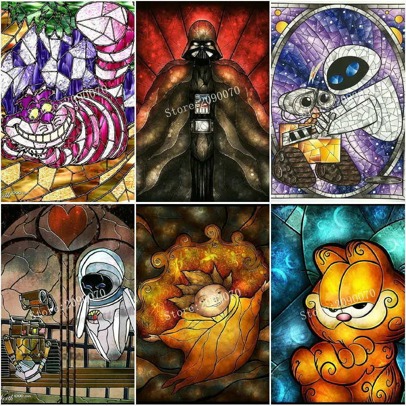 

5D Diamond Mosaic Crafts Diy Diamond Painting Cross Stitch Full Rhinestones Needlework Square Diamond Embroidery Cartoon