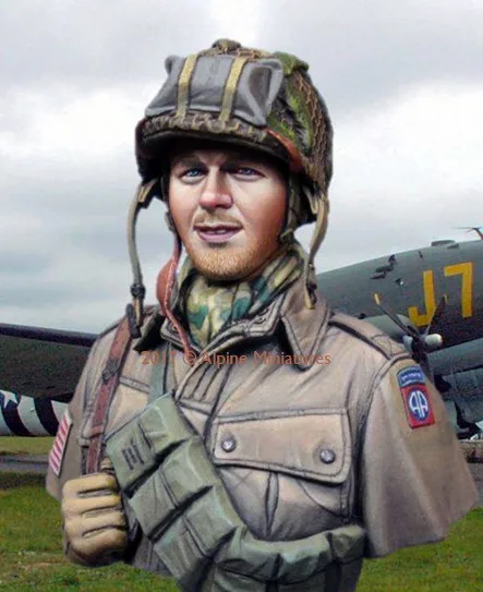 

1/16 Scale WW2 US Army 82 Airborne (including 2head) Resin Bust WWII Figure Model Kit Free Shipping
