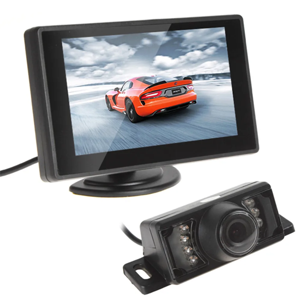 4.3 Inch TFT LCD HD 2 Video Input Auto Car Rearview Monitor with Night