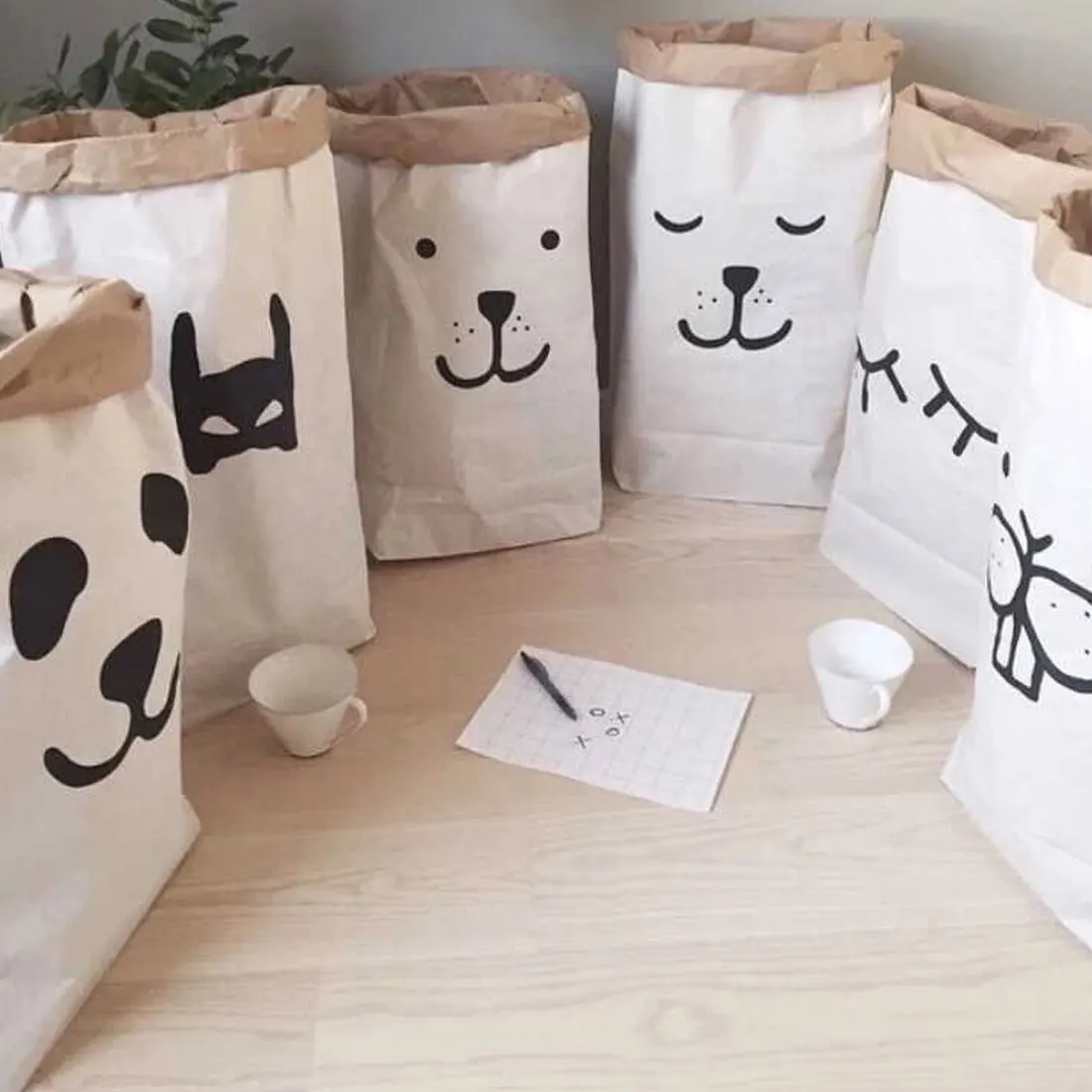 1 قطعة الشمال نمط الكرتون كبير حقيبة التخزين طفل الغسيل أكياس اللعب الملابس المنظم الأطفال الطفل تلعب حصيرة غرفة الديكور