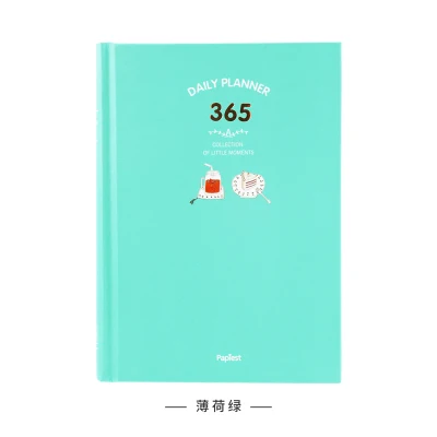 Kinbor 4 цвета милый планировщик Тетрадь 365 дней ежедневная план книга проекта повестки дня Kawaii подарок корейской канцелярские - Цвет: 004