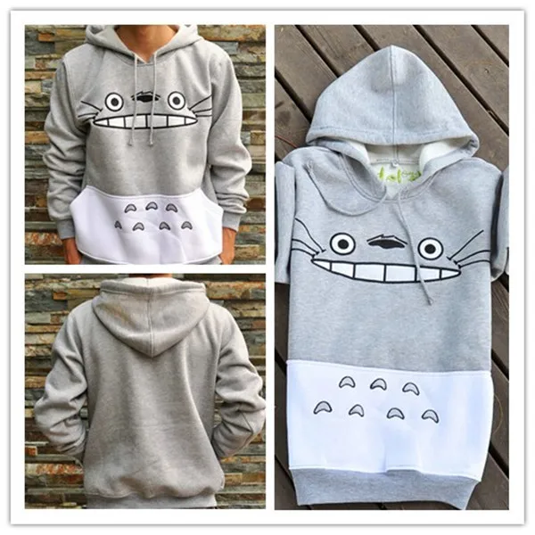  Thicken New Fashion Men/women Cartoon Totoro Hoodie Unisex 3d Sweatshirt Harajuku Animal Patchwork 